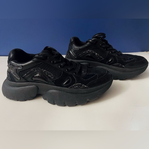 Maje Leather Suede Chunky Women's Sneakers Statement Casual School - Picture 2 of 12